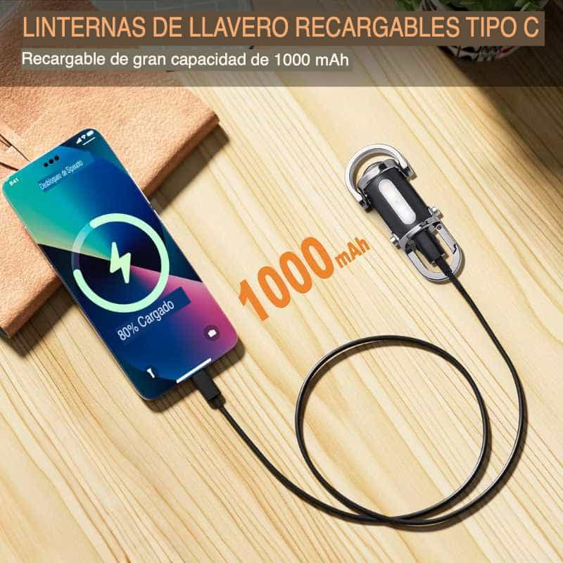 Llavero de Emergencia 3 en 1: Luz y Batería Portátil