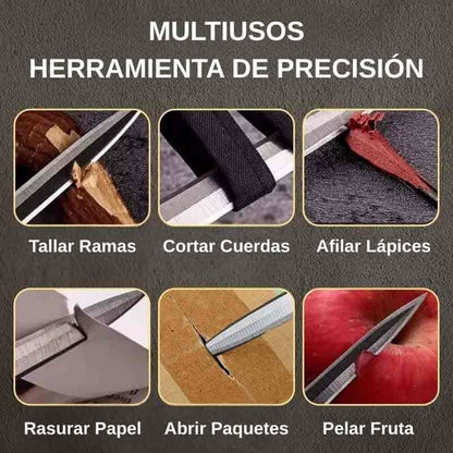 💥Nivel profesional🔥Navaja portátil desmontable con llavero - PLATA