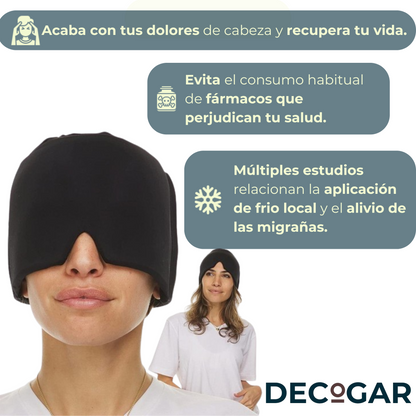 Máscara para migrañas de terapia frío y calor