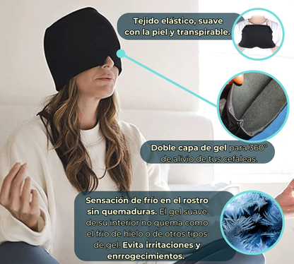 Máscara para migrañas de terapia frío y calor