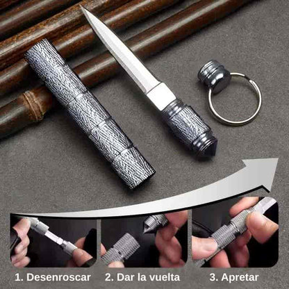 💥Nivel profesional🔥Navaja portátil desmontable con llavero - PLATA