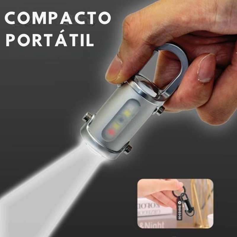 🔋🔑 Mini Cargador Portátil Llavero – Linterna LED Recargable 💡 Súper Brillante 🌟 e Impermeable 💦