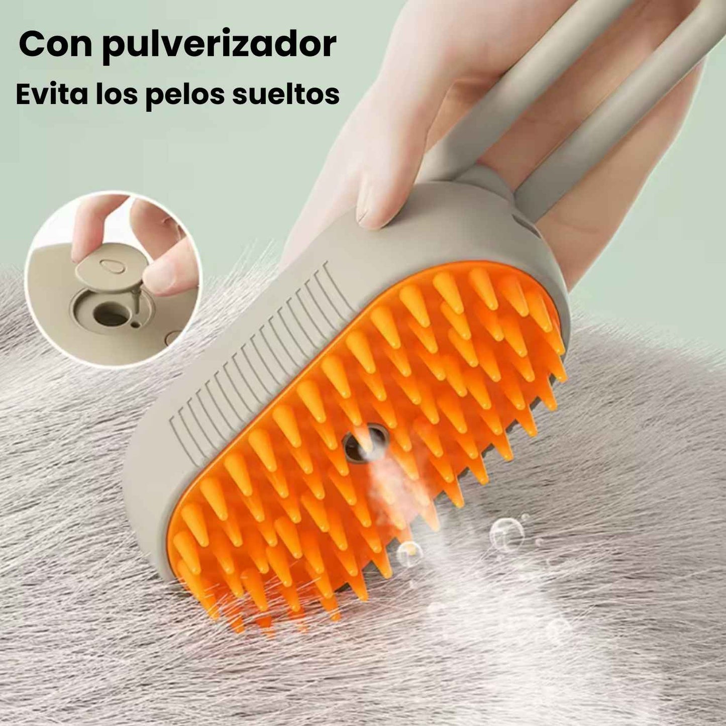 VAPOPELO - El cepillo de vapor que desenreda, limpia e hidrata el pelaje de tu gato en un solo paso