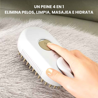 VAPOPELO - El cepillo de vapor que desenreda, limpia e hidrata el pelaje de tu gato en un solo paso