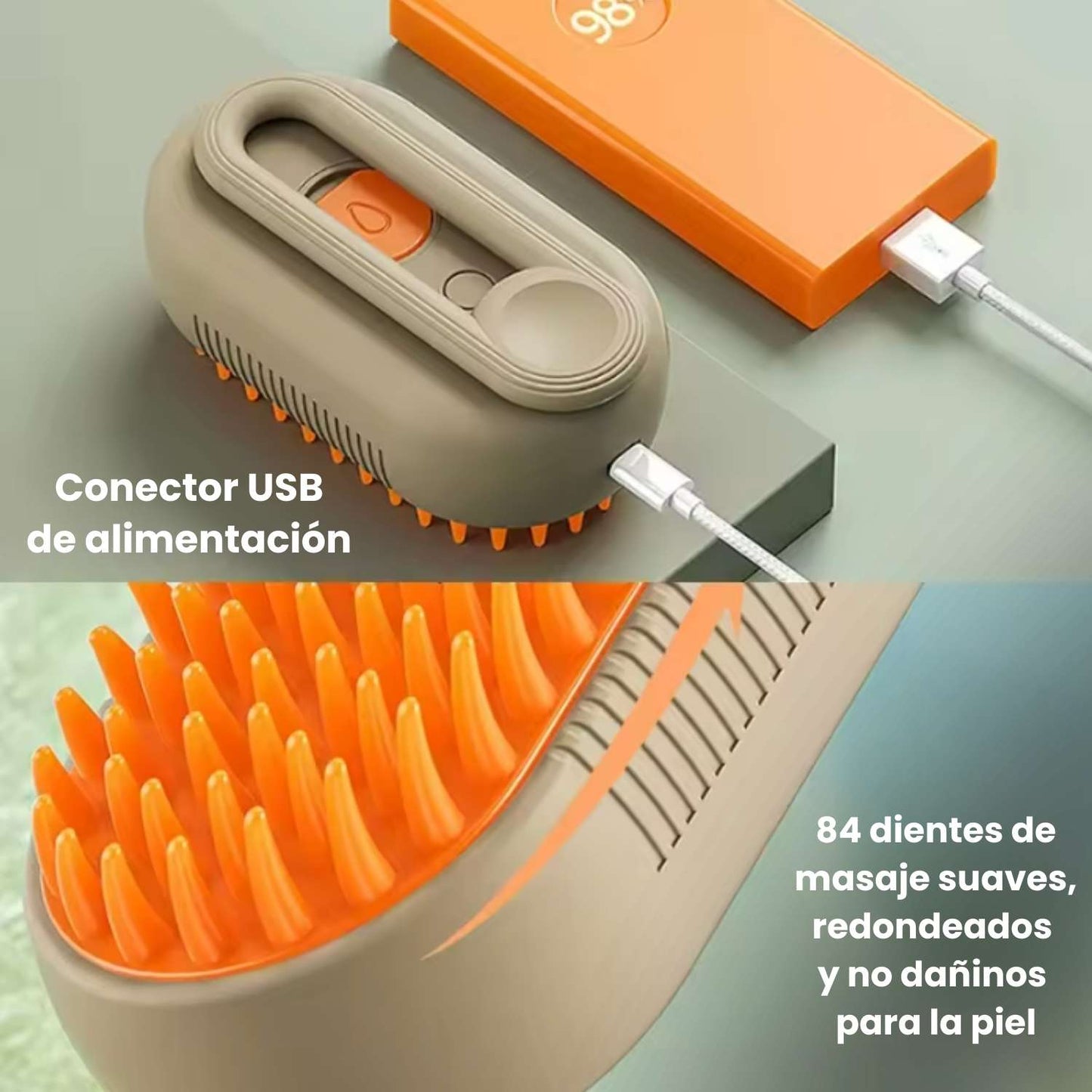VAPOPELO - El cepillo de vapor que desenreda, limpia e hidrata el pelaje de tu gato en un solo paso