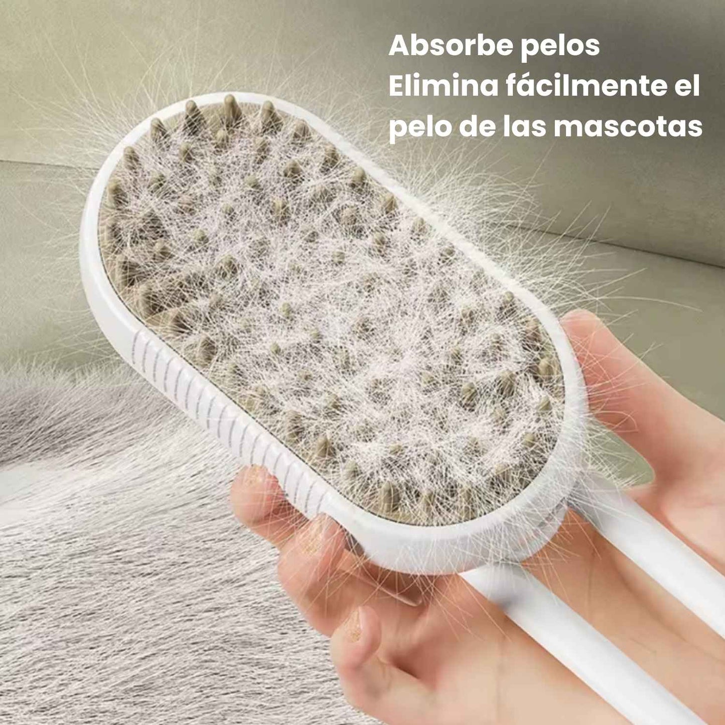 VAPOPELO - El cepillo de vapor que desenreda, limpia e hidrata el pelaje de tu gato en un solo paso