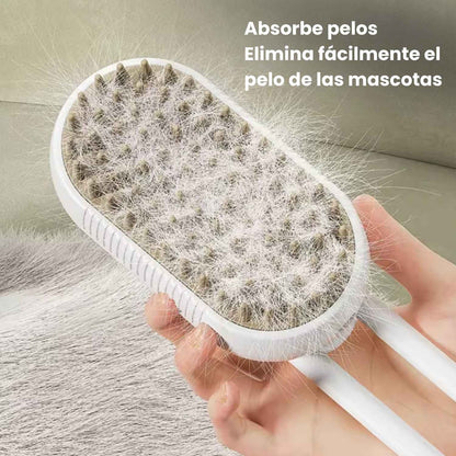 VAPOPELO - El cepillo de vapor que desenreda, limpia e hidrata el pelaje de tu gato en un solo paso