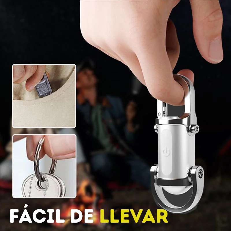 🔋🔑 Mini Cargador Portátil Llavero – Linterna LED Recargable 💡 Súper Brillante 🌟 e Impermeable 💦
