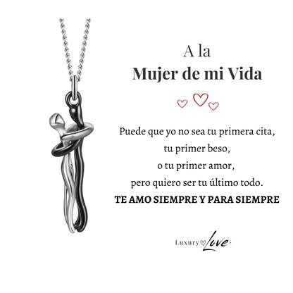 Collar Abrazo-Infinito® plateado (con nota especial)