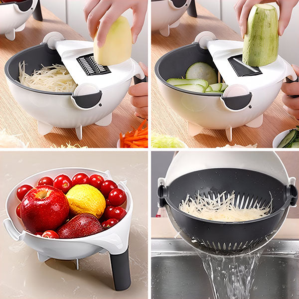 Cortador de Verduras 9 en 1 con cesta para escurrir | SORTEX