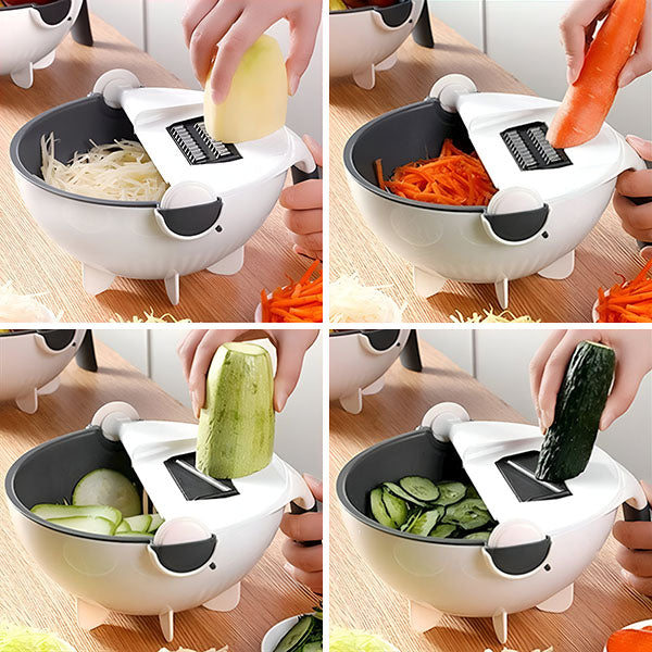 Cortador de Verduras 9 en 1 con cesta para escurrir | SORTEX