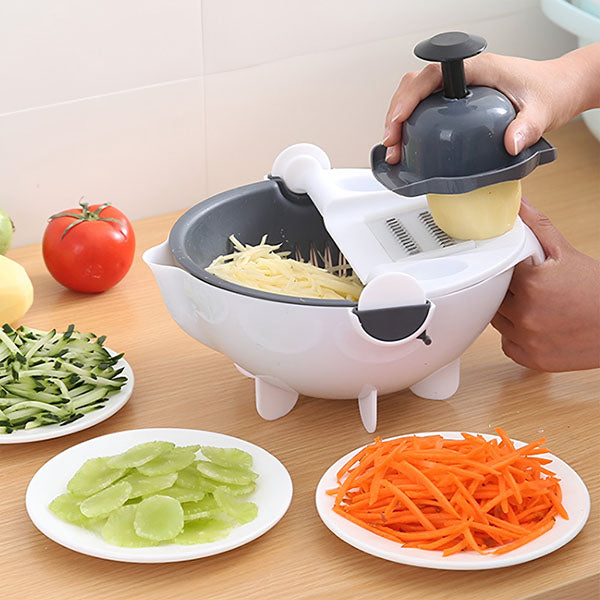 Cortador de Verduras 9 en 1 con cesta para escurrir | SORTEX