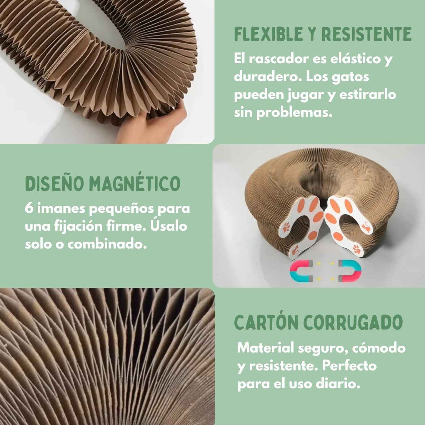 SPIRAGATO – Juguete interactivo 3 en 1 para gatos, para arañar, jugar y esconderse