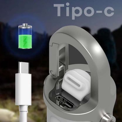 🔋🔑 Mini Cargador Portátil Llavero – Linterna LED Recargable 💡 Súper Brillante 🌟 e Impermeable 💦