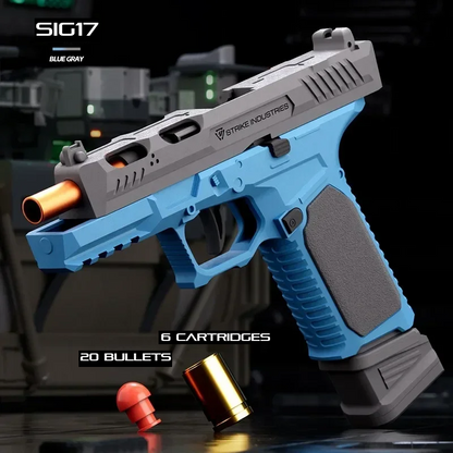 Pistola de Juguete Táctica Sig17 con Balas de Espuma