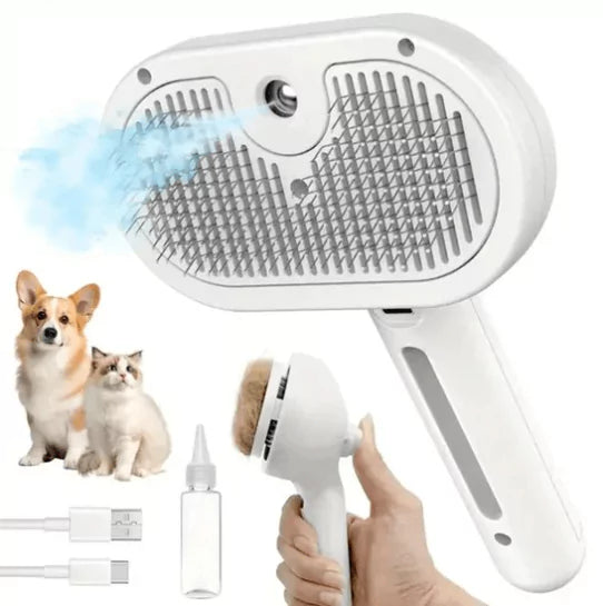 PetMaster™ Cepillo vapor de masaje para mascota 3 en 1