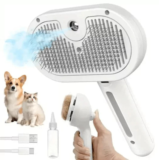 PetMaster™ Cepillo vapor de masaje para mascota 3 en 1