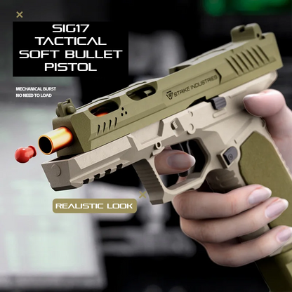 Pistola de Juguete Táctica Sig17 con Balas de Espuma