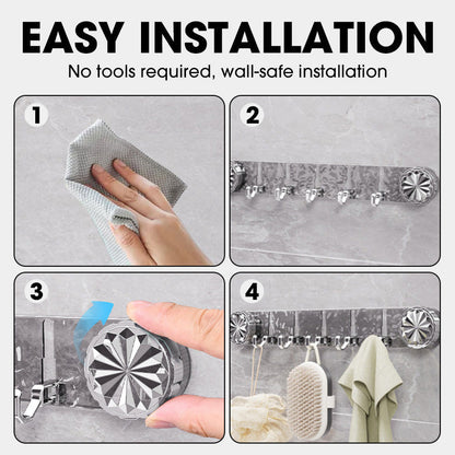 Organizador multifuncional y elegante con ganchos para colgar en la pared