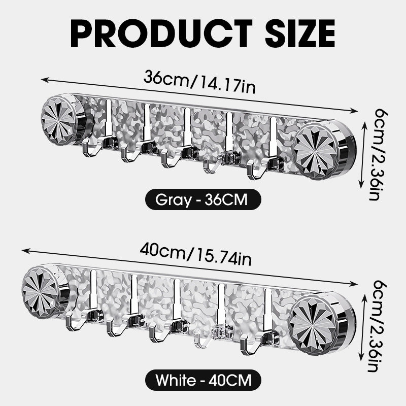Organizador multifuncional y elegante con ganchos para colgar en la pared