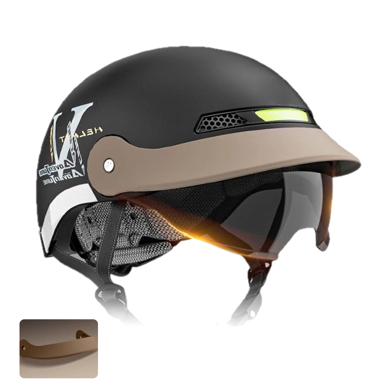 🛵 ¡50% DE DESCUENTO! ✨ Casco de Motocicleta Ligero y Transpirable - Protección contra Impactos con Certificación de Seguridad, Ideal para Ciudad o Carretera 🏍️🔒 - Negro