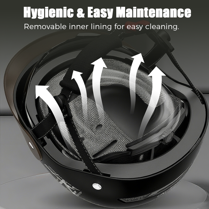 🛵 ¡50% DE DESCUENTO! ✨ Casco de Motocicleta Ligero y Transpirable - Protección contra Impactos con Certificación de Seguridad, Ideal para Ciudad o Carretera 🏍️🔒 - Negro