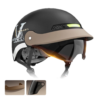 🛵 ¡50% DE DESCUENTO! ✨ Casco de Motocicleta Ligero y Transpirable - Protección contra Impactos con Certificación de Seguridad, Ideal para Ciudad o Carretera 🏍️🔒 - Negro